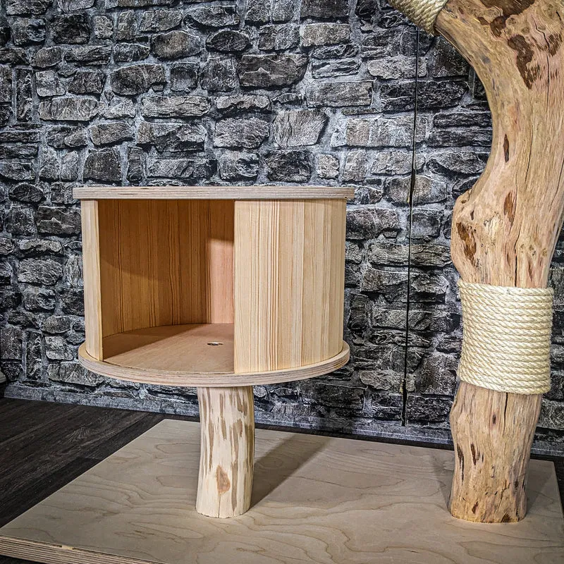 Naturkratzbaum 4051 Kratzbaum Natur Holz Design 142 cm hoch Katzenbaum