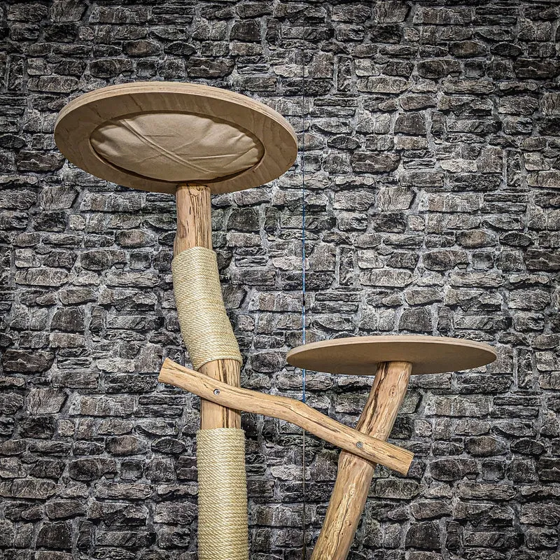 Naturkratzbaum 4046 Kratzbaum Natur Holz Design 154 cm hoch Katzenbaum