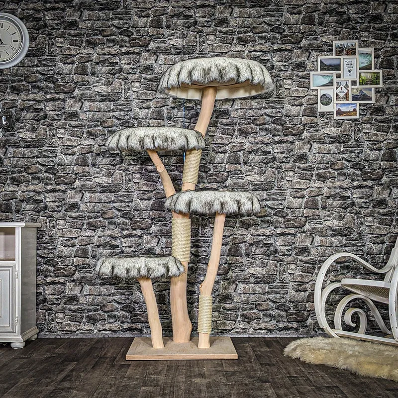 Naturkratzbaum 4044 Kratzbaum Natur Holz Design 167 cm hoch Katzenbaum