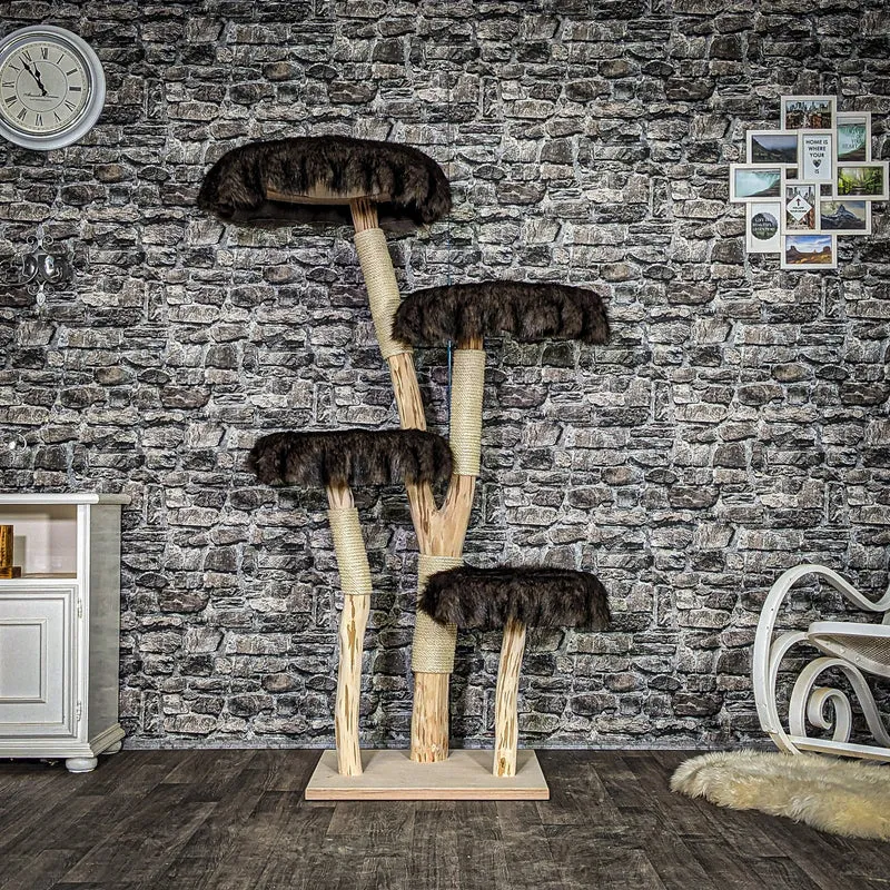 Naturkratzbaum 4042 Kratzbaum Natur Holz Design 167 cm hoch Katzenbaum