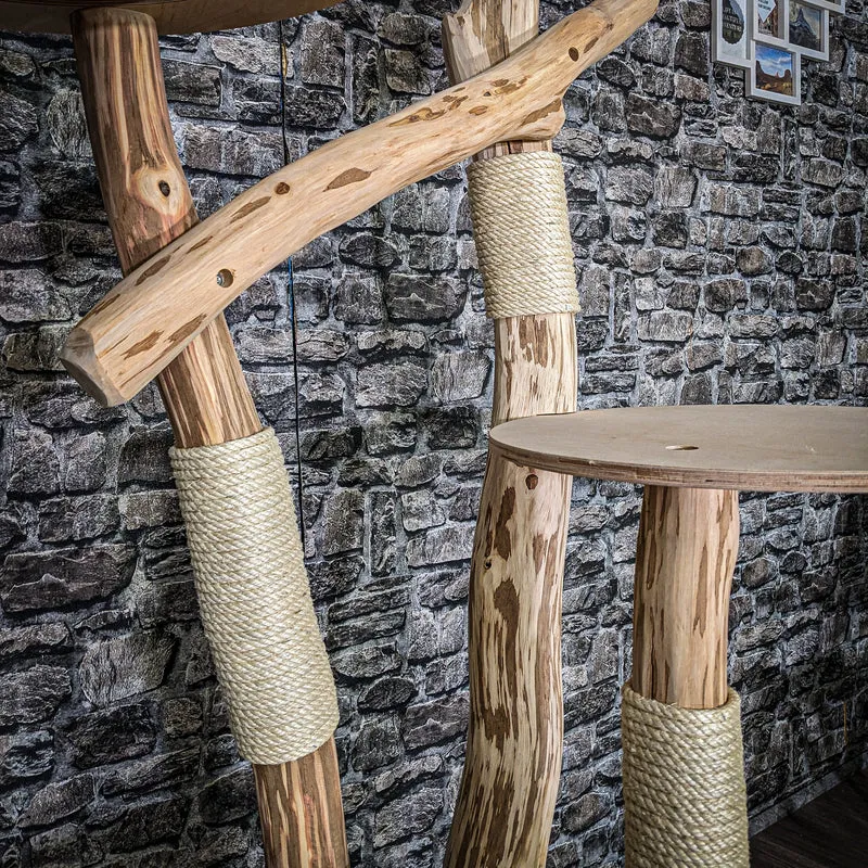 Naturkratzbaum 4039 Kratzbaum Natur Holz Design 174 cm hoch Katzenbaum