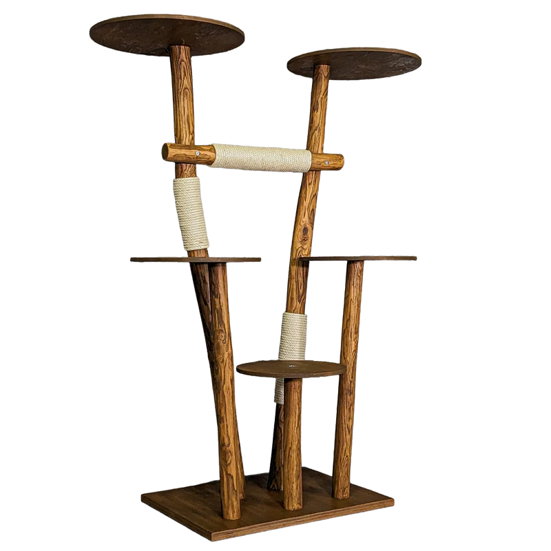 Outdoor Naturkratzbaum CA0001 Kratzbaum Natur Holz Design 175 cm hoch Katzenbaum