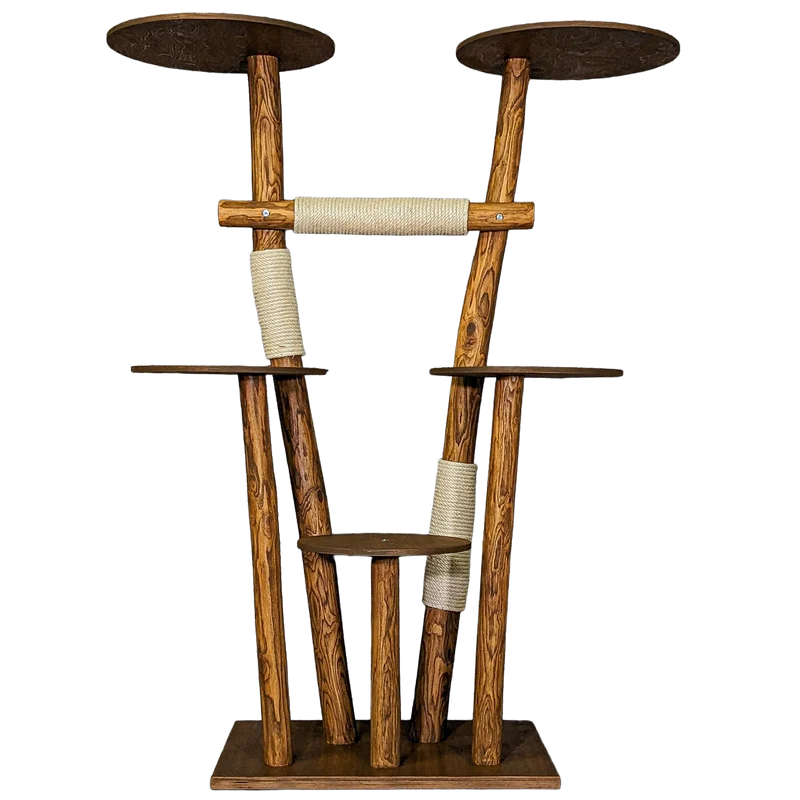 Outdoor Naturkratzbaum CA0001 Kratzbaum Natur Holz Design 175 cm hoch Katzenbaum