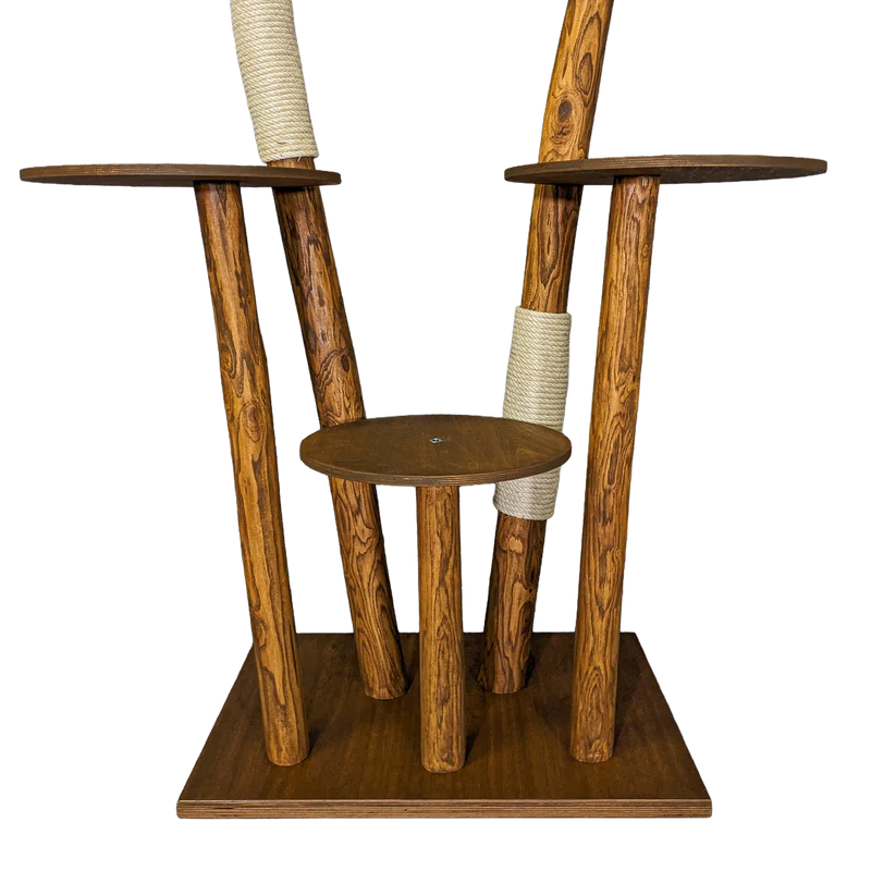 Outdoor Naturkratzbaum CA0001 Kratzbaum Natur Holz Design 175 cm hoch Katzenbaum