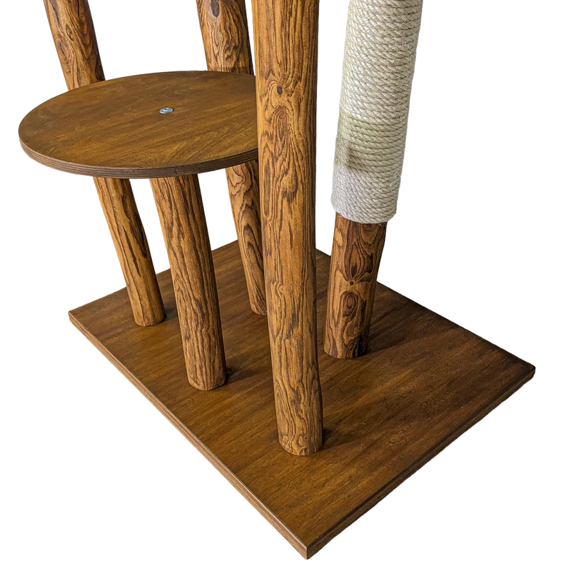 Outdoor Naturkratzbaum CA0001 Kratzbaum Natur Holz Design 175 cm hoch Katzenbaum