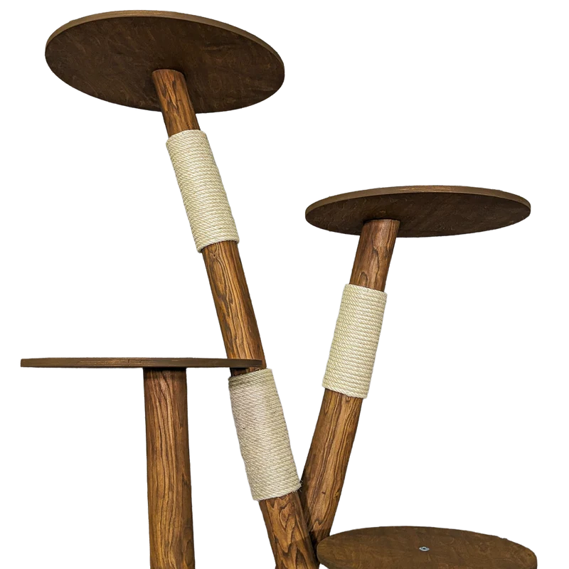 Outdoor Naturkratzbaum CA0002 Kratzbaum Natur Holz Design 160 cm hoch Katzenbaum