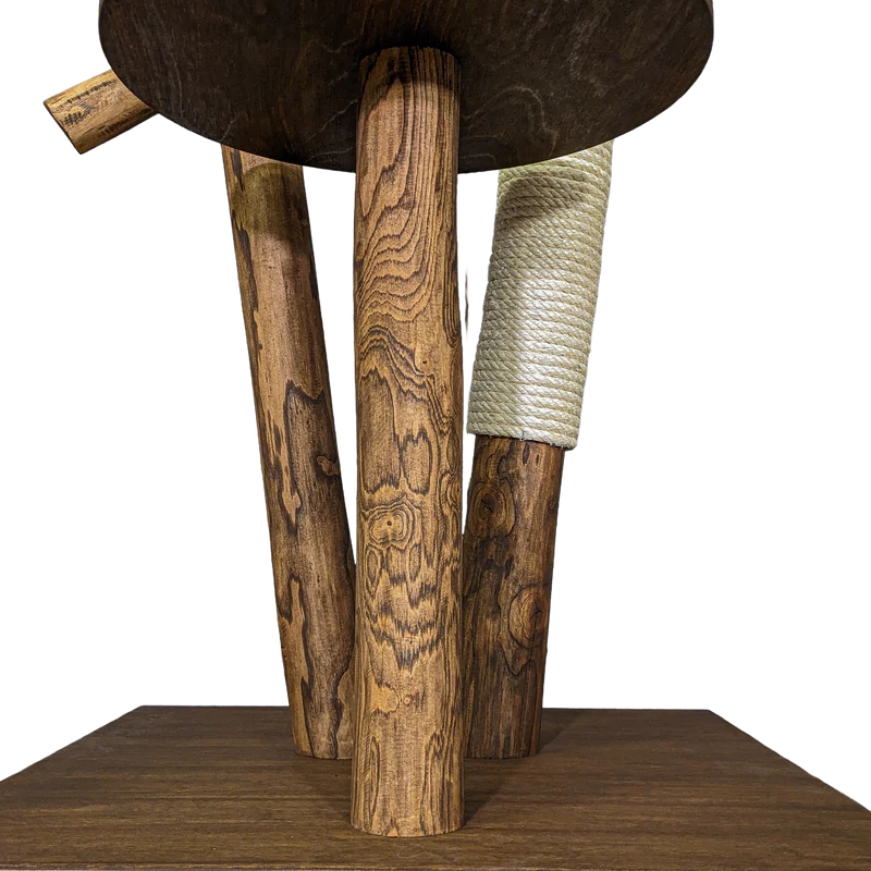 Outdoor Naturkratzbaum CA0005 Kratzbaum Natur Holz Design 120 cm hoch Katzenbaum