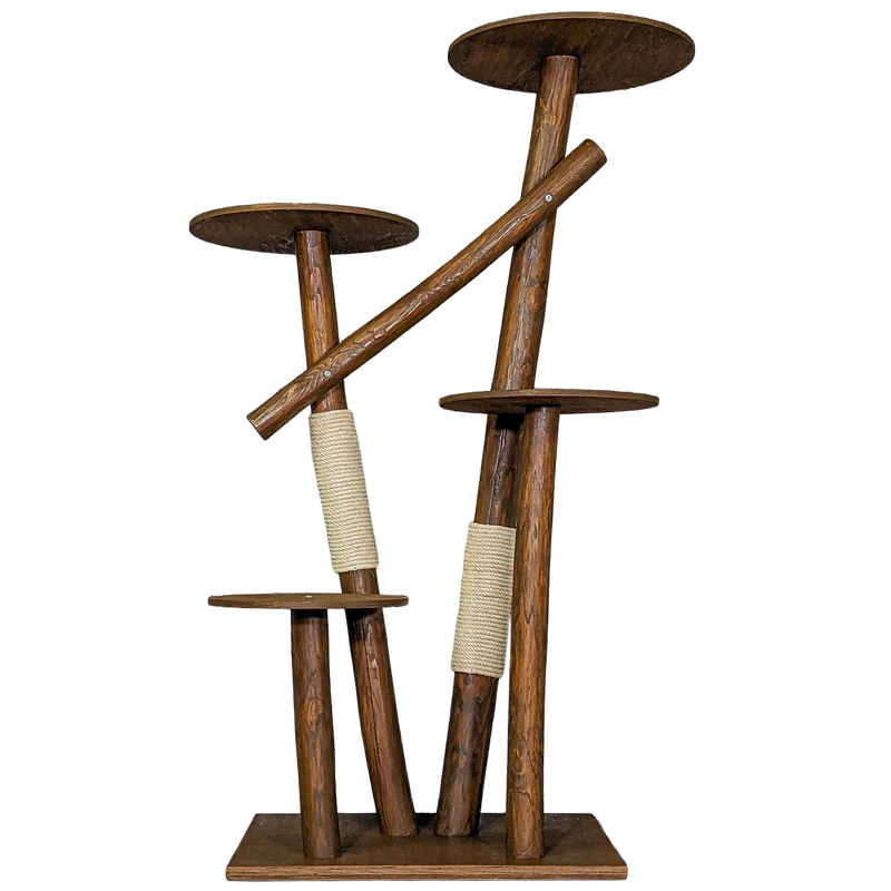 Outdoor Naturkratzbaum CA0007 Kratzbaum Natur Holz Design 175 cm hoch Katzenbaum