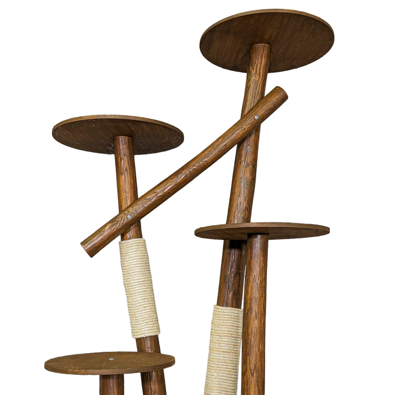 Outdoor Naturkratzbaum CA0007 Kratzbaum Natur Holz Design 175 cm hoch Katzenbaum