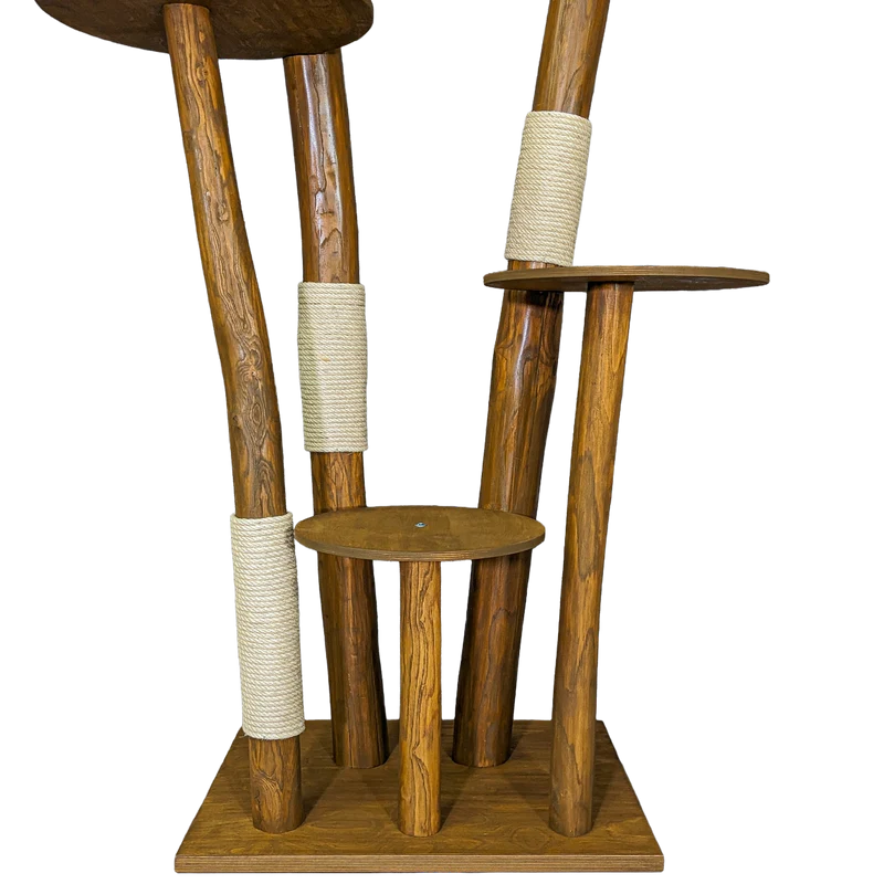 Outdoor Naturkratzbaum CA0011 Kratzbaum Natur Holz Design 200 cm hoch Katzenbaum