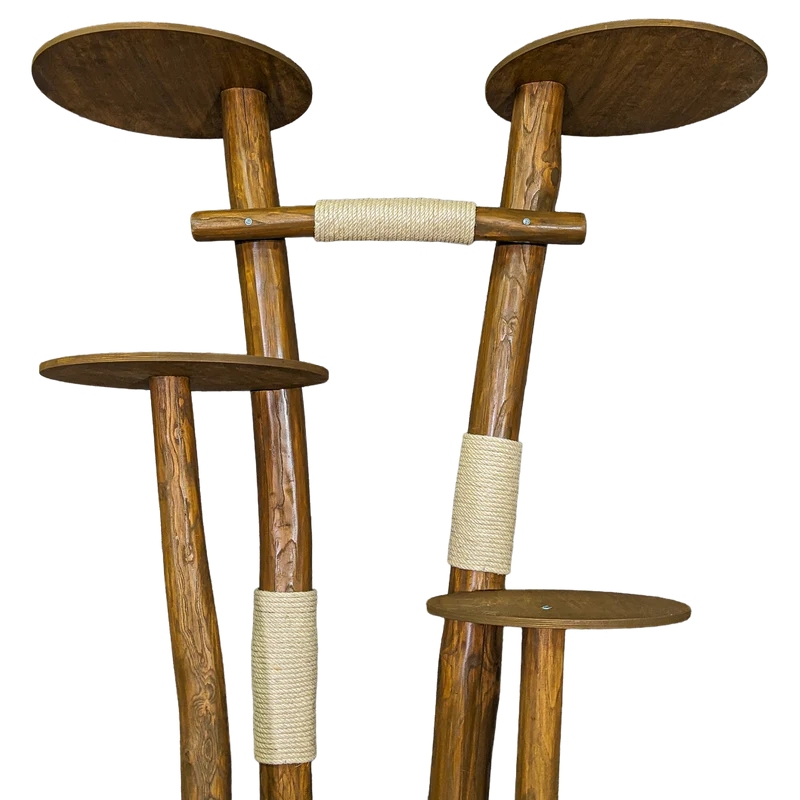 Outdoor Naturkratzbaum CA0011 Kratzbaum Natur Holz Design 200 cm hoch Katzenbaum