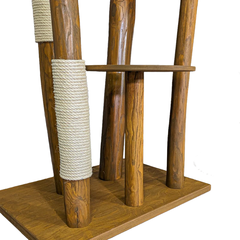 Outdoor Naturkratzbaum CA0011 Kratzbaum Natur Holz Design 200 cm hoch Katzenbaum