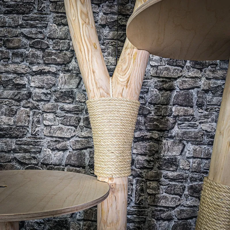 Naturkratzbaum C0044 Kratzbaum Natur Holz Design 205 cm hoch Katzenbaum