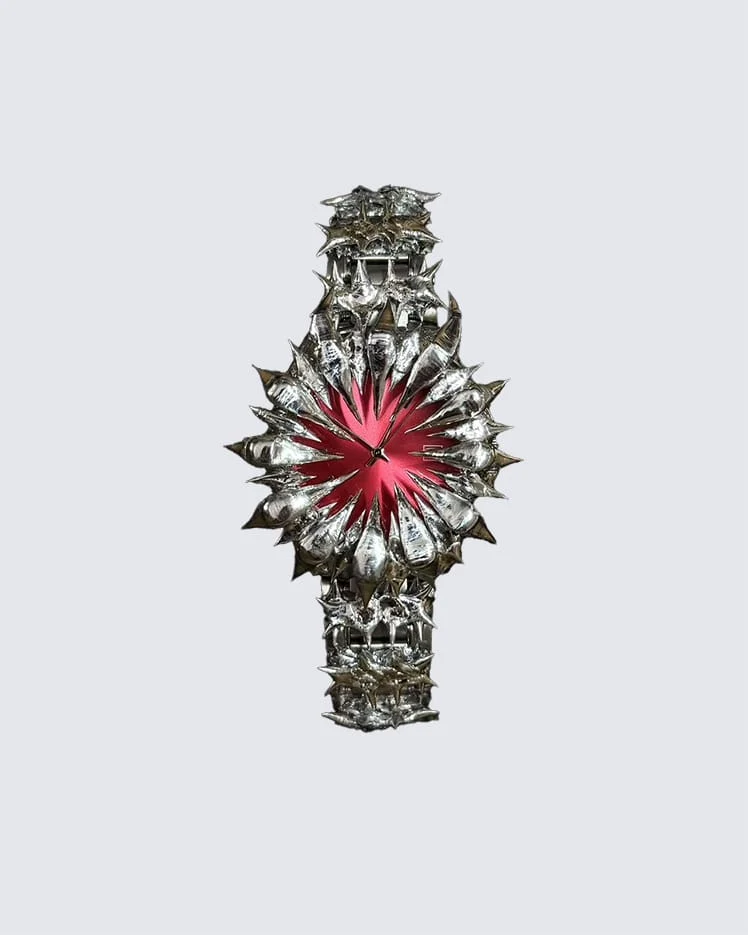 Handmade Irregular Vampire Dragon Scale Spike Soldered Watch