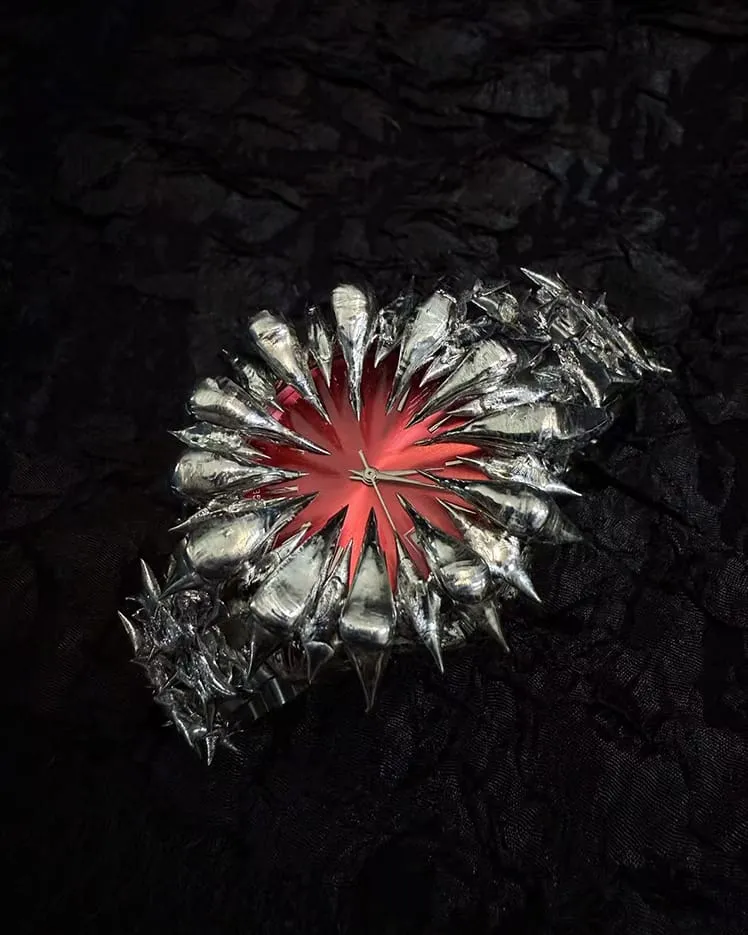 Handmade Irregular Vampire Dragon Scale Spike Soldered Watch