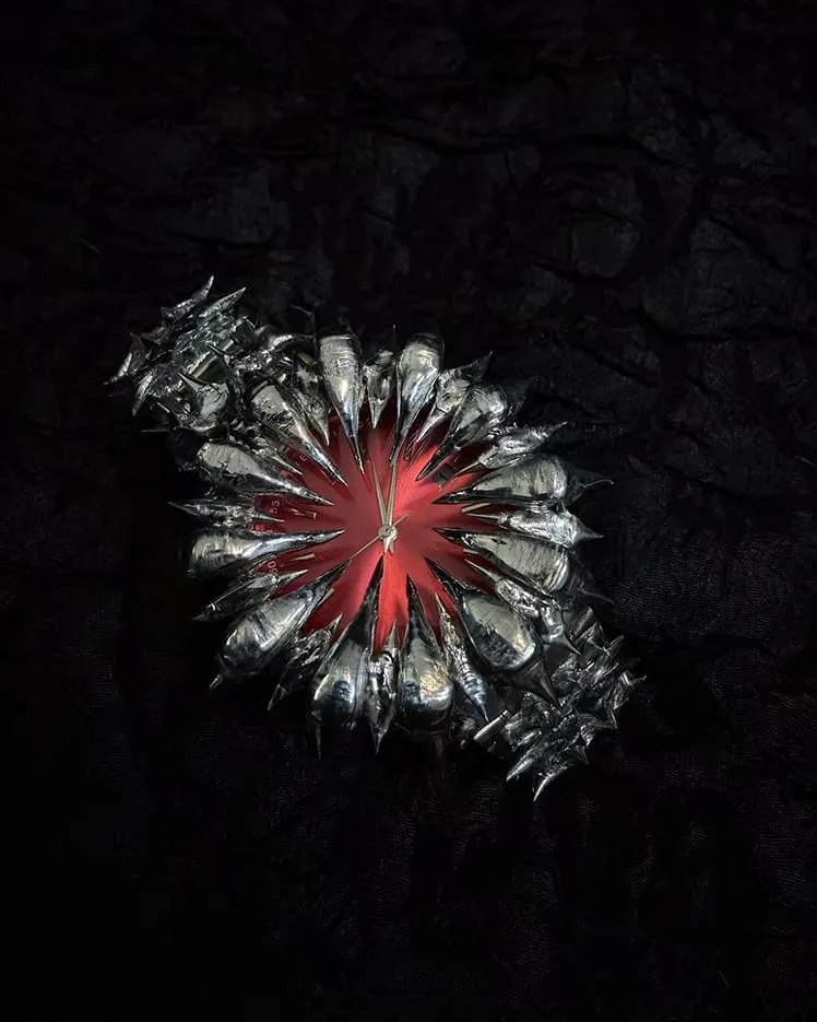 Handmade Irregular Vampire Dragon Scale Spike Soldered Watch
