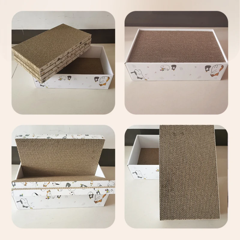 Katzen Kratzbrett Pappe, Hochwertige und Umweltfreundliches, Katzenbettruhe, Ersatz-Kratzbrett, 5 Stück pro Karton