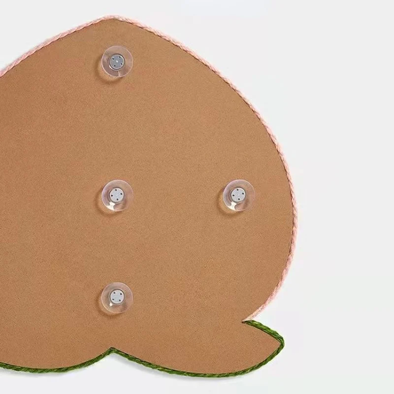 Kratzbrett für Katzen, Kratzbrett Wand, Pfirsichform, aus Sisal mit Absaugvorrichtung, Verschleißfest und kratzfest