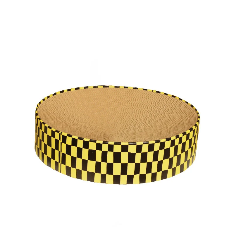 Kratzpappe Katze, Kratzmatte, elegantem Schachbrettmuster, robustem Wellpappe, zum Kratzen & Dehnen