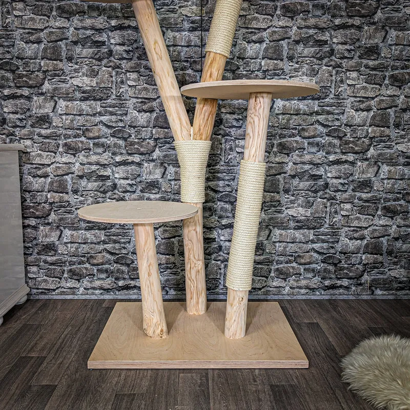Naturkratzbaum C0002 Kratzbaum Natur Holz Design 175 cm hoch Katzenbaum