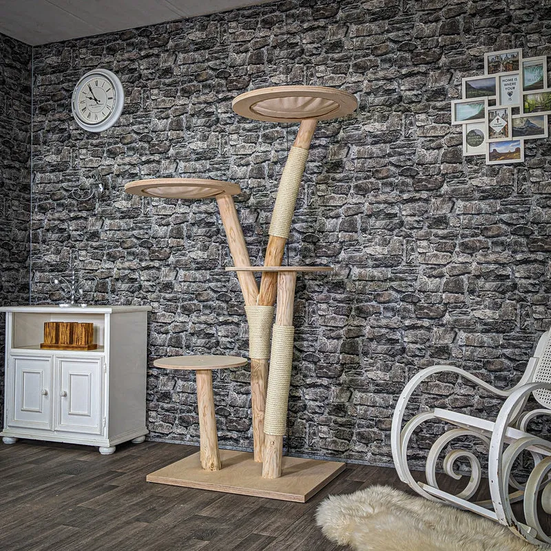 Naturkratzbaum C0002 Kratzbaum Natur Holz Design 175 cm hoch Katzenbaum