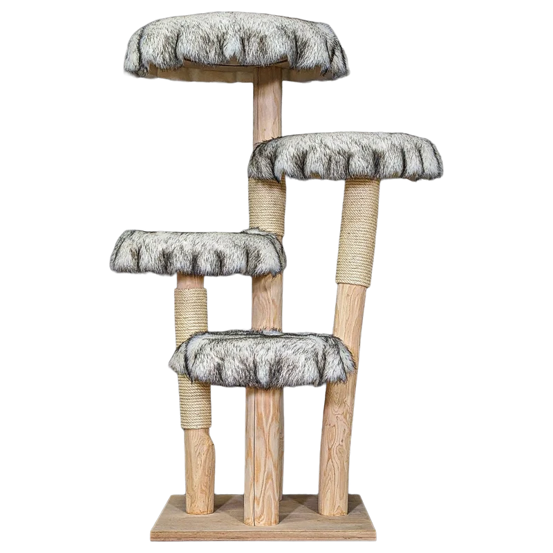 Naturkratzbaum C0017 Kratzbaum Natur Holz Design 145 cm hoch Katzenbaum