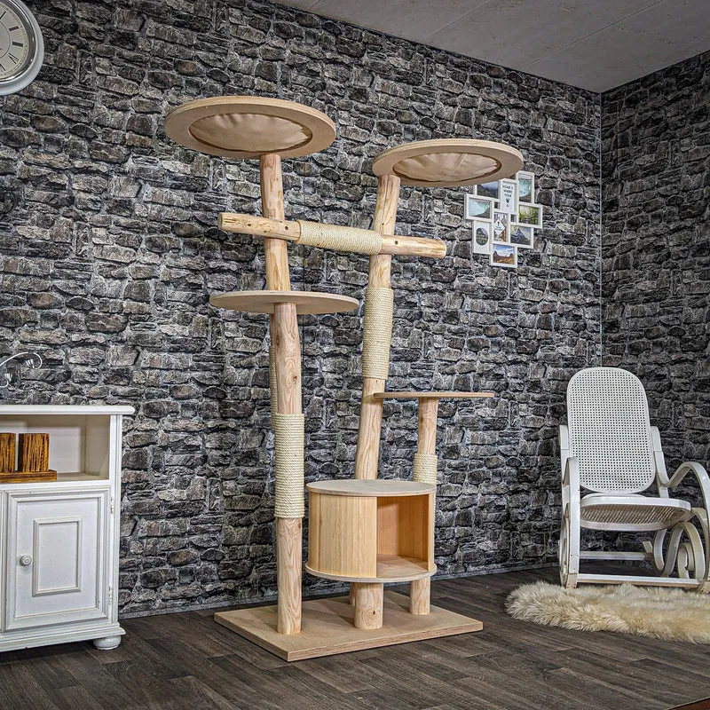 Naturkratzbaum C0014 Kratzbaum Natur Holz Design 175 cm hoch Katzenbaum