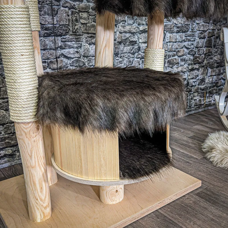 Naturkratzbaum C0014 Kratzbaum Natur Holz Design 175 cm hoch Katzenbaum