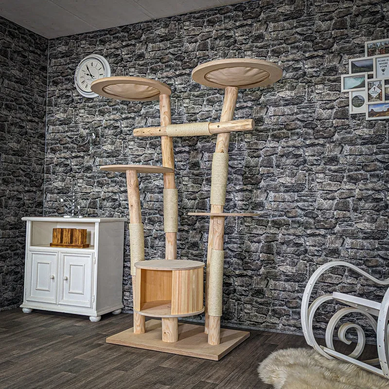 Naturkratzbaum C0014 Kratzbaum Natur Holz Design 175 cm hoch Katzenbaum