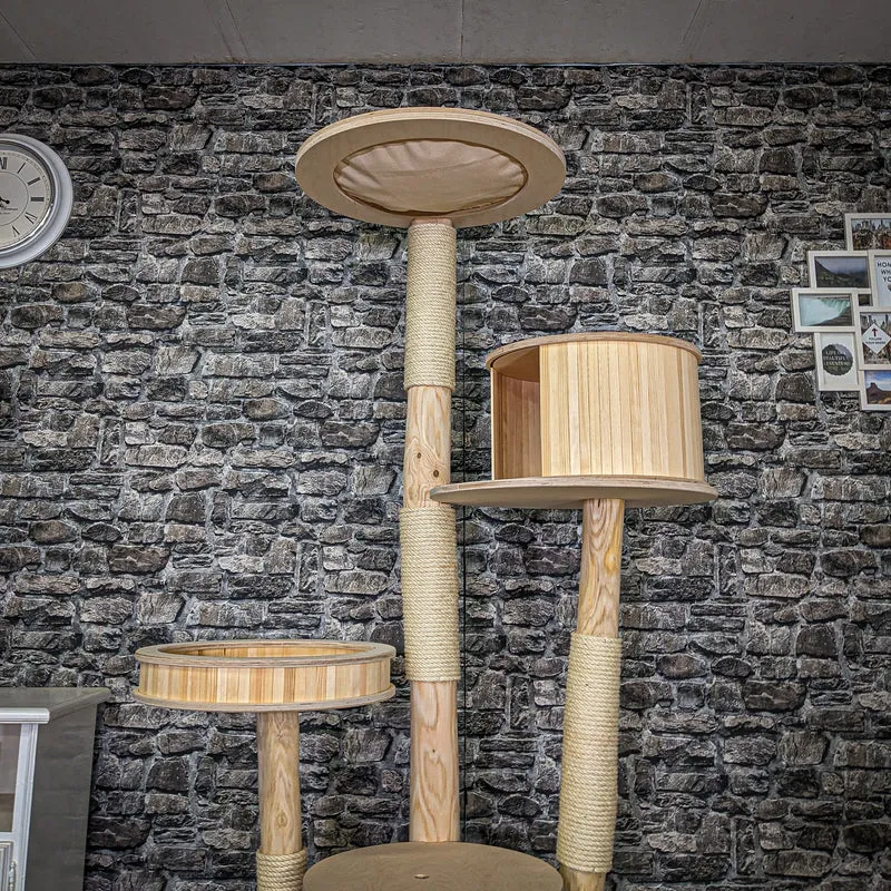 Naturkratzbaum C0013 Kratzbaum Natur Holz Design 190 cm hoch Katzenbaum