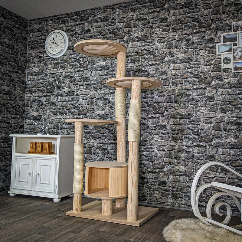 Naturkratzbaum C0012 Kratzbaum Natur Holz Design 175 cm hoch Katzenbaum