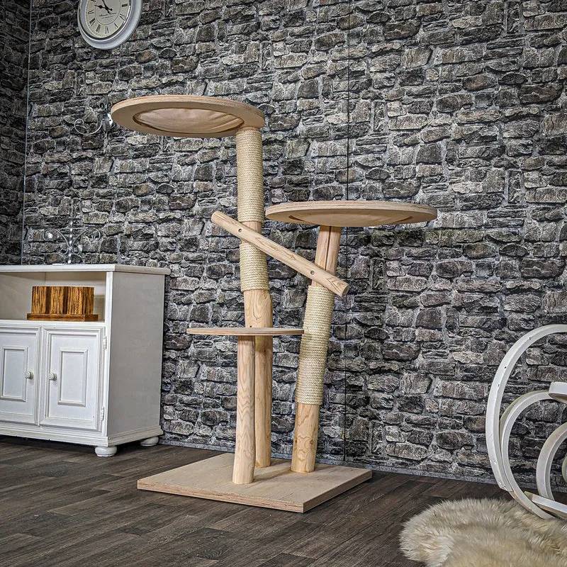 Naturkratzbaum C0011 Kratzbaum Natur Holz Design 135 cm hoch Katzenbaum