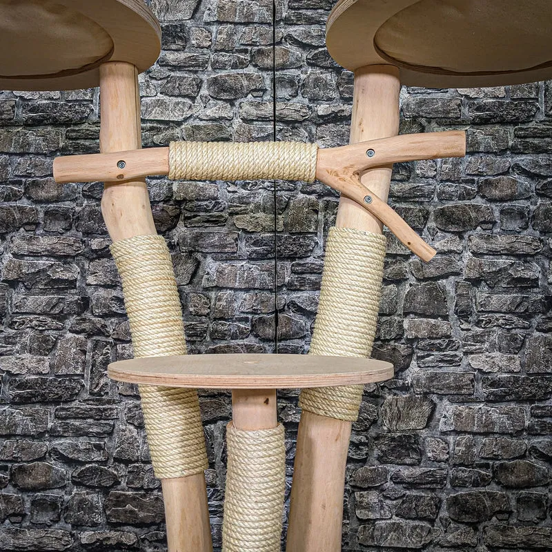 Naturkratzbaum 4034 Kratzbaum Natur Holz Design 104 cm hoch Katzenbaum