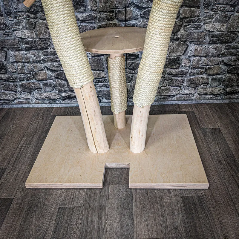 Naturkratzbaum 4034 Kratzbaum Natur Holz Design 104 cm hoch Katzenbaum