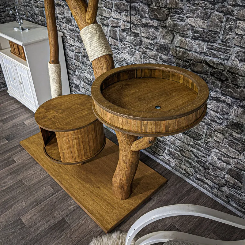 Naturkratzbaum 4033 Kratzbaum Natur Holz Design 174 cm hoch Katzenbaum