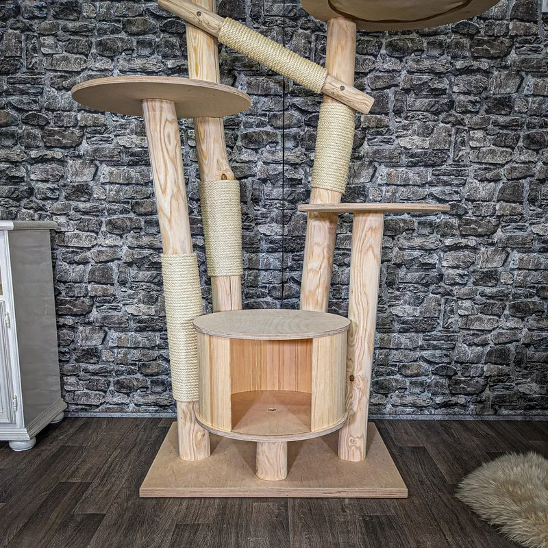 Naturkratzbaum C0005 Kratzbaum Natur Holz Design 175 cm hoch Katzenbaum