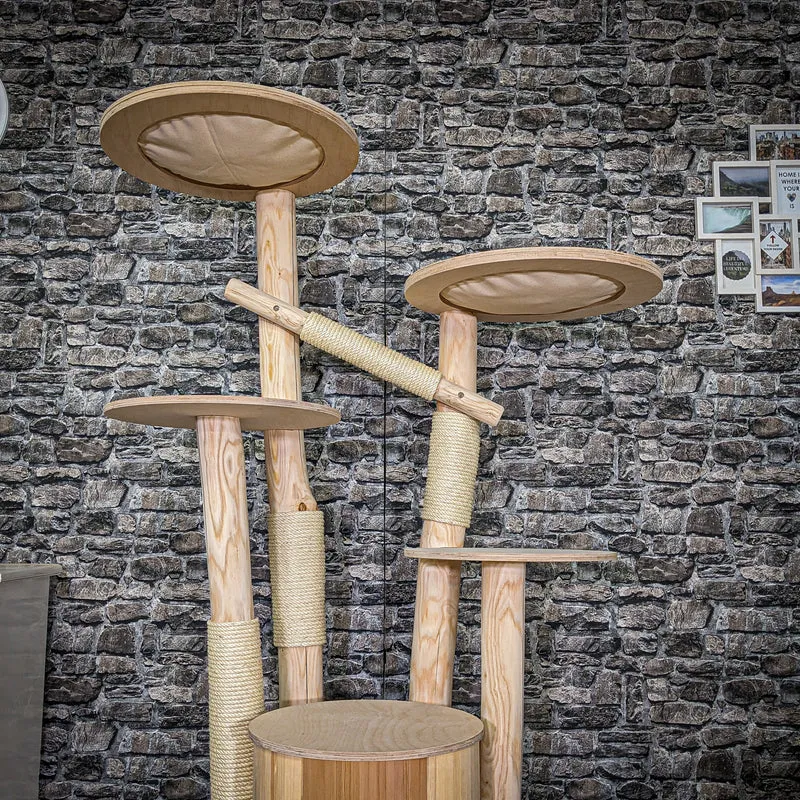 Naturkratzbaum C0005 Kratzbaum Natur Holz Design 175 cm hoch Katzenbaum
