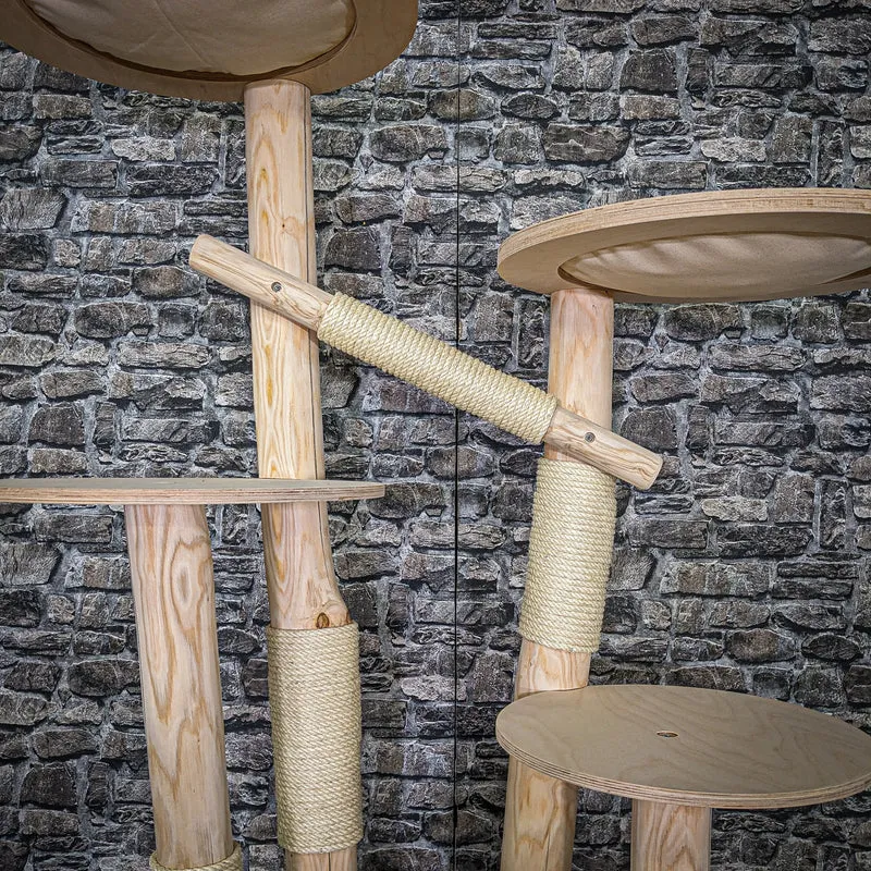 Naturkratzbaum C0005 Kratzbaum Natur Holz Design 175 cm hoch Katzenbaum