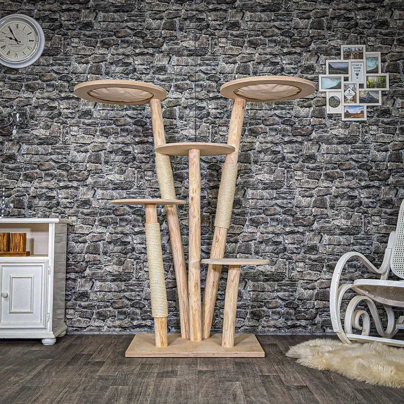 Naturkratzbaum C0004 Kratzbaum Natur Holz Design 160 cm hoch Katzenbaum
