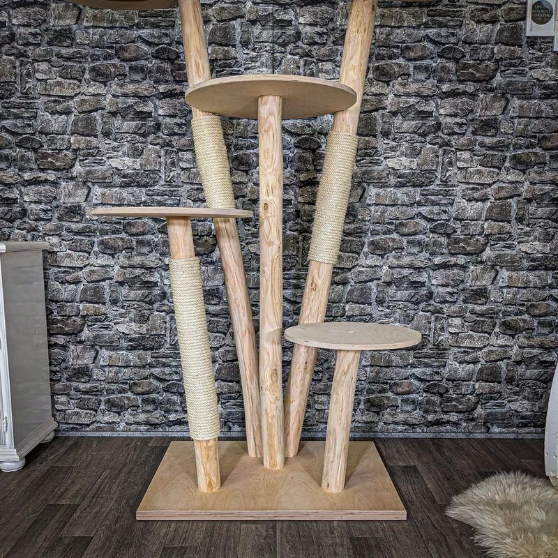 Naturkratzbaum C0004 Kratzbaum Natur Holz Design 160 cm hoch Katzenbaum