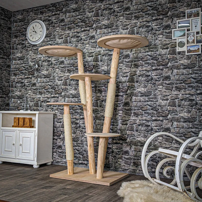 Naturkratzbaum C0004 Kratzbaum Natur Holz Design 160 cm hoch Katzenbaum