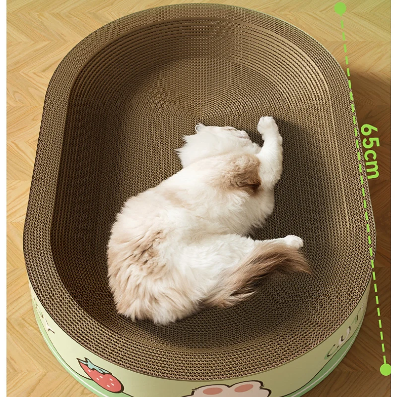 Katzenbett, Stabil & langlebig Kratzbrett, süßem Hasenmotiv für entspannte Katzenmomente, Maximale Kapazität - 15 kg Katze