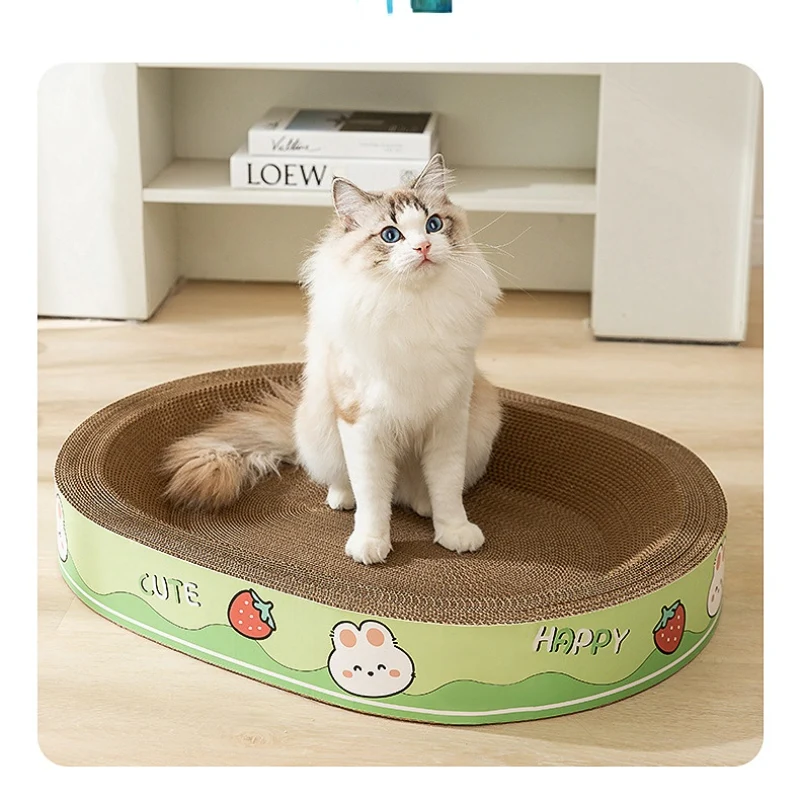 Katzenbett, Stabil & langlebig Kratzbrett, süßem Hasenmotiv für entspannte Katzenmomente, Maximale Kapazität - 15 kg Katze