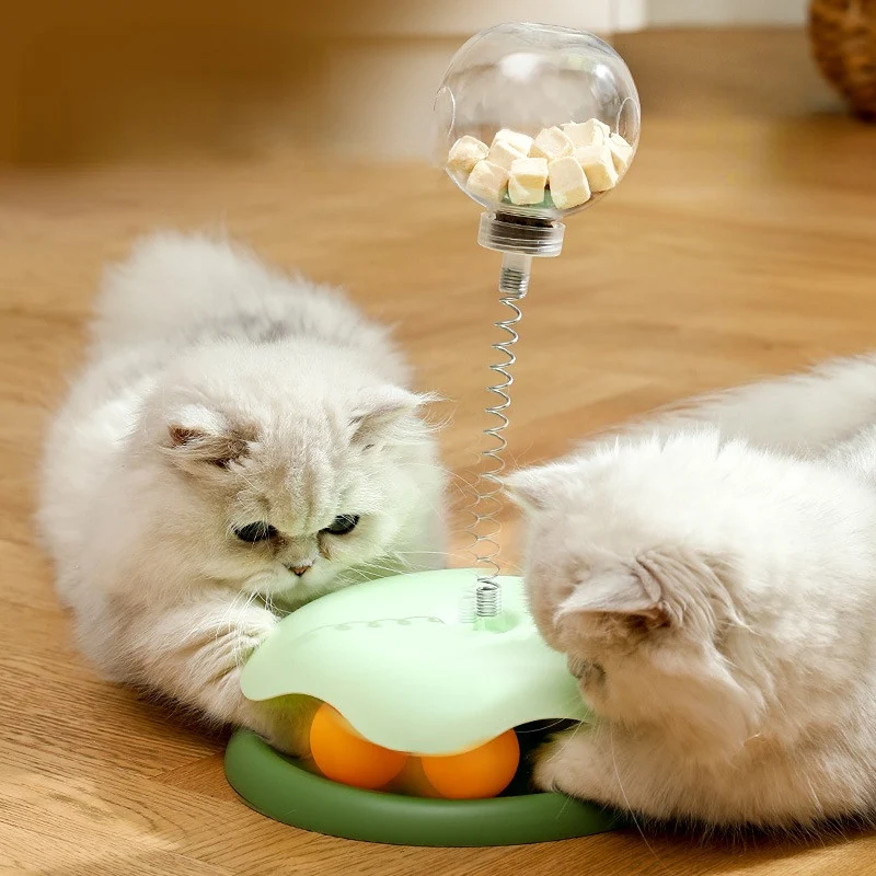 Katzenspielzeug Leckerli Spender mit Schütteleffekt, Lernspiel zur Fütterungskontrolle und zum Spielen