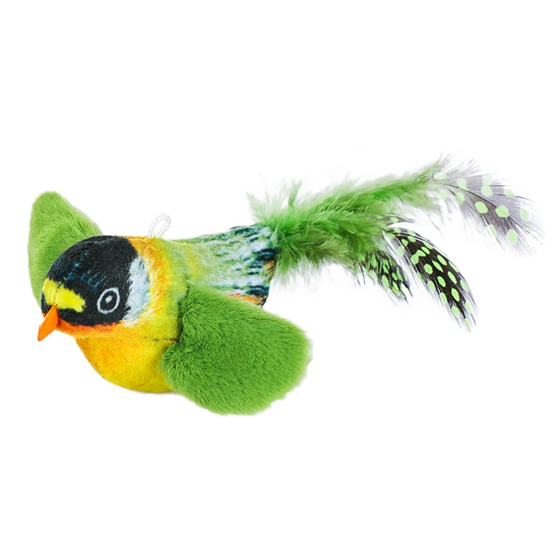 Katzenspielzeug Vogel macht Geräusche und kann aufgehängt werden , ideal zum Trainieren des Jagdinstinkts