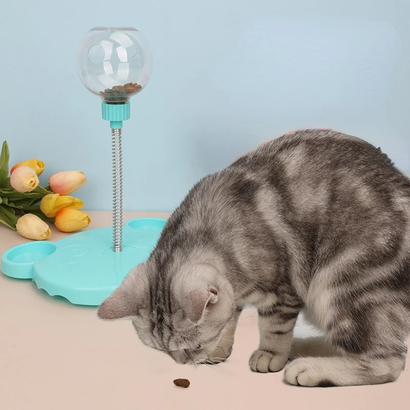 Katzen Futterball, verfügt über stabilen Saugnapf, der schwingt um Futter auszugeben, Indoor-Spielzeug