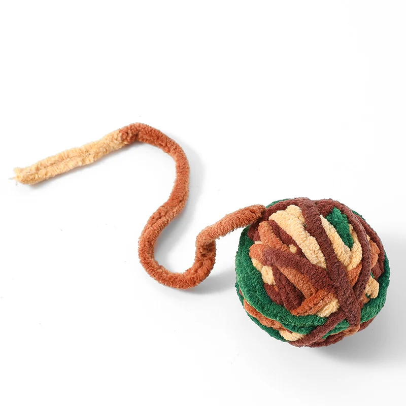 Katzenball Plüsch mit Glockenball PP-Material in mehreren Farben erhältlich, lichtecht und langlebig (1 Stück)