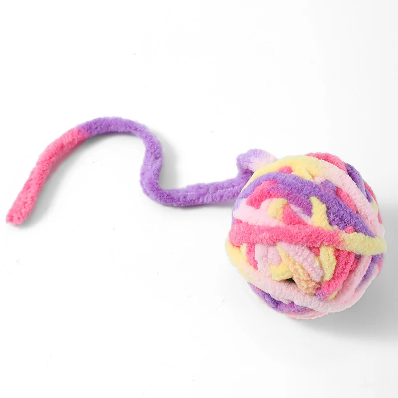 Katzenball Plüsch mit Glockenball PP-Material in mehreren Farben erhältlich, lichtecht und langlebig (1 Stück)