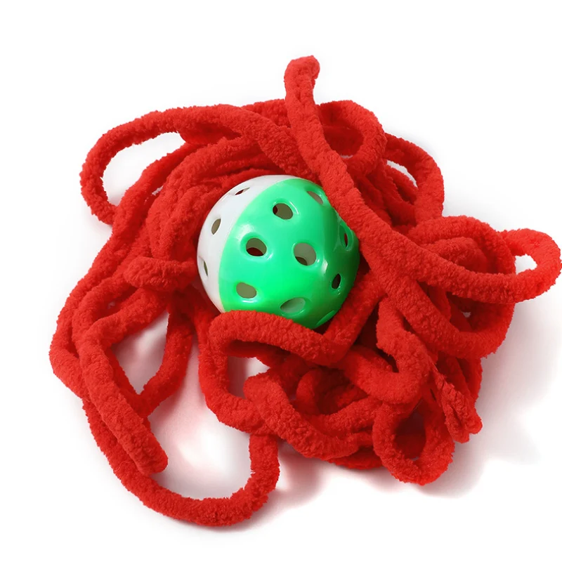 Katzenball Plüsch mit Glockenball PP-Material in mehreren Farben erhältlich, lichtecht und langlebig (1 Stück)