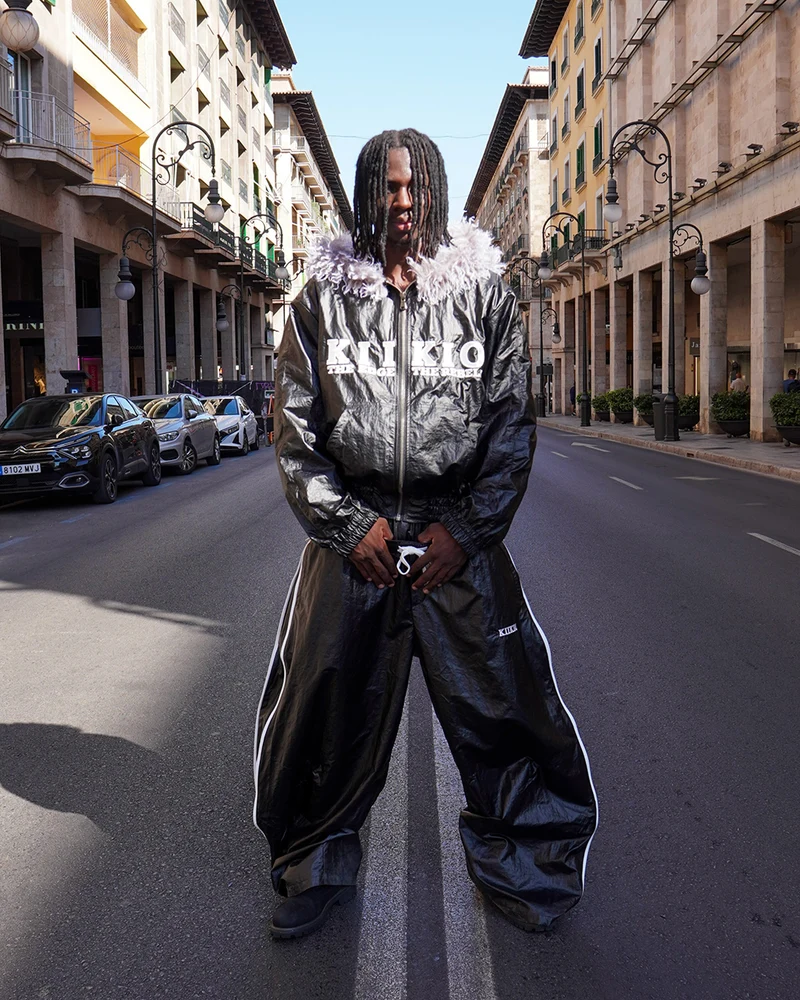 KIIKIO Gloss Double-Waist Pants